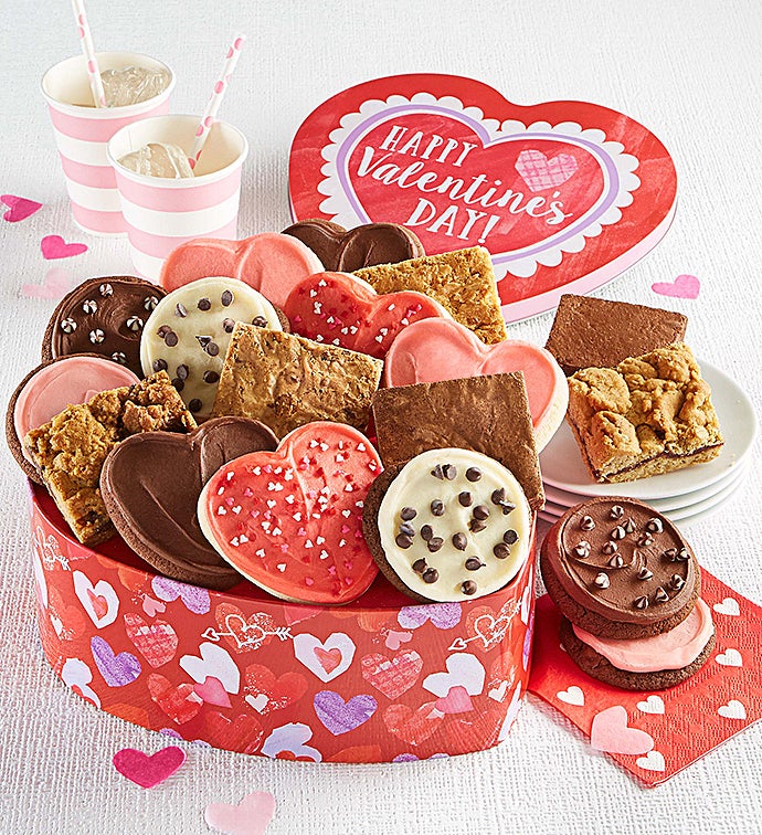Heart Shaped Cookie and Brownie Tin