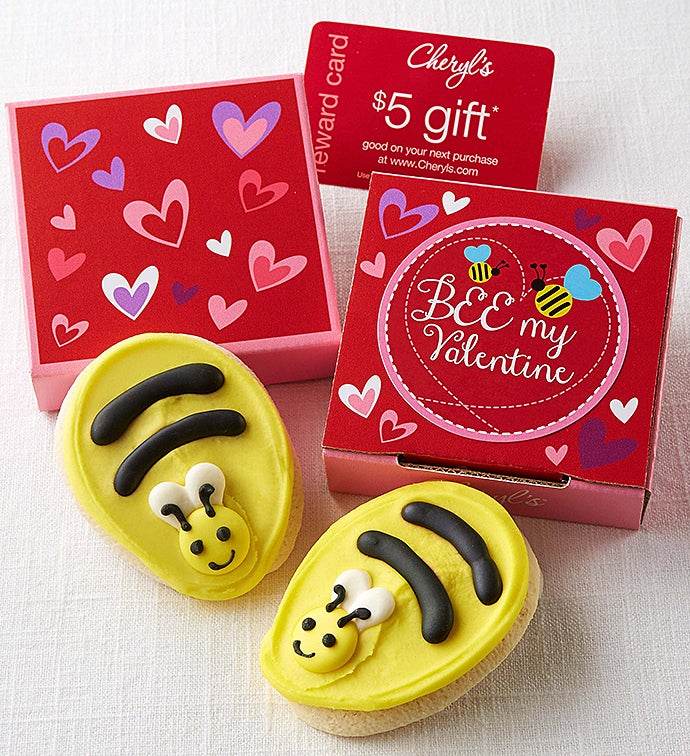 Bee My Valentine Cookie Card