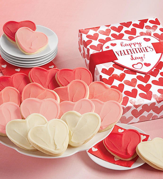 Buttercream Frosted Valentine Cut out Cookie Gift Box