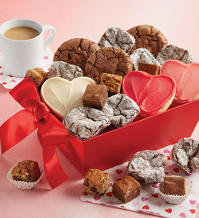 Valentine Cookie and Truffle Gift Basket