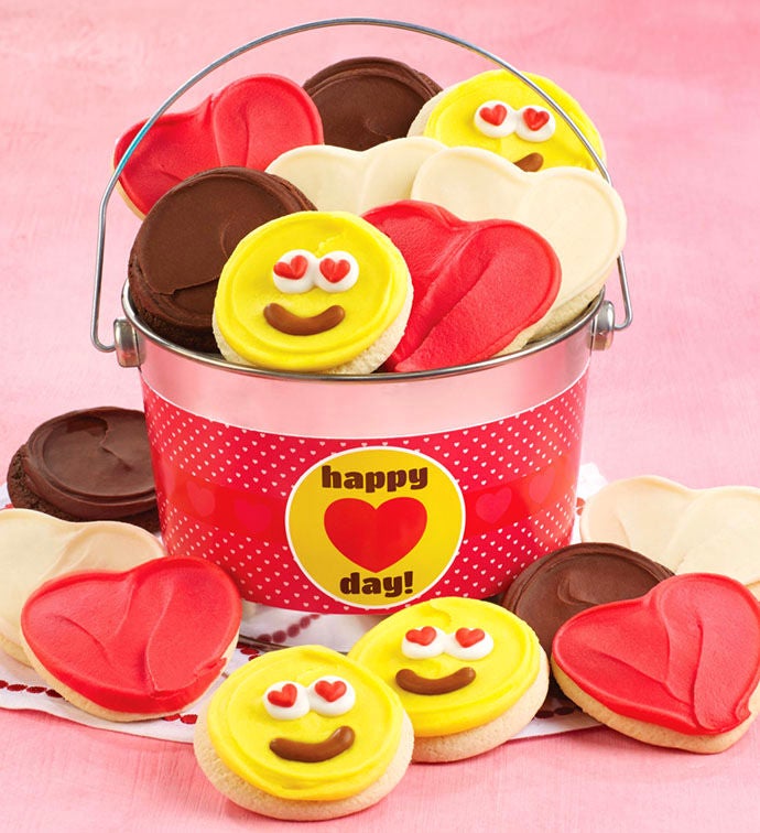 Happy Heart Day Valentine Cookie Pail