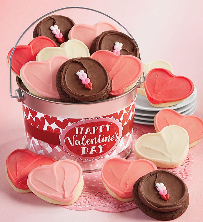 Happy Valentine&#39;s Day Cookie Pail