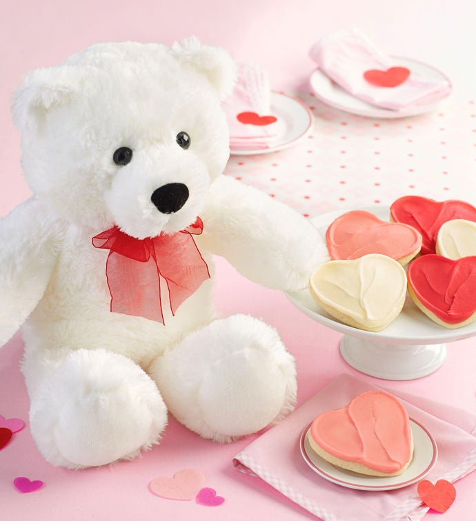 valentine bear with candy