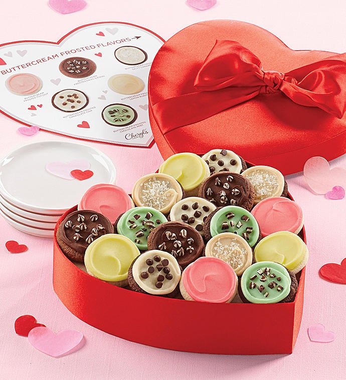 Satin Heart Cookie Gift Box