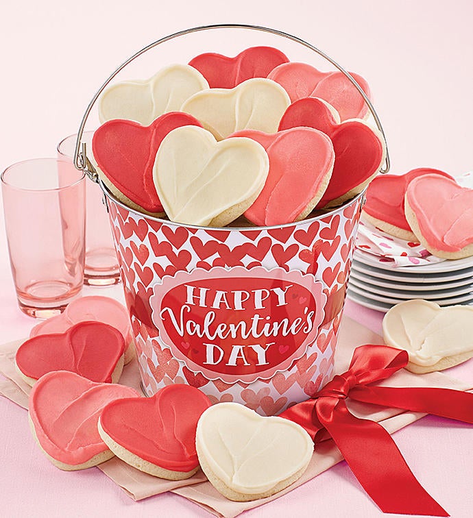 Buttercream Frosted Heart Cut out Gift Pail