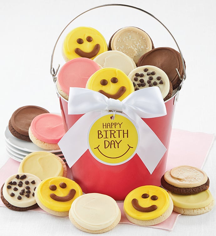 Happy Birthday Smile Cookie Pail