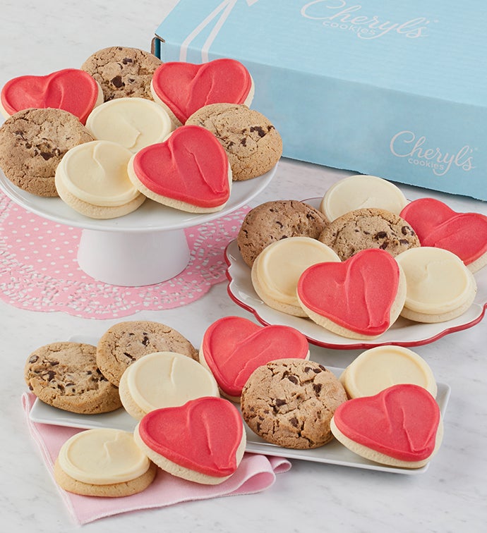 Valentine Cookie Bow Gift Box