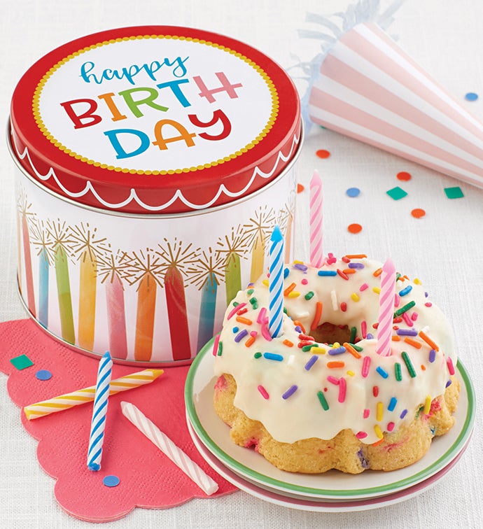 Birthday Mini Confetti Cake and Gift Tin
