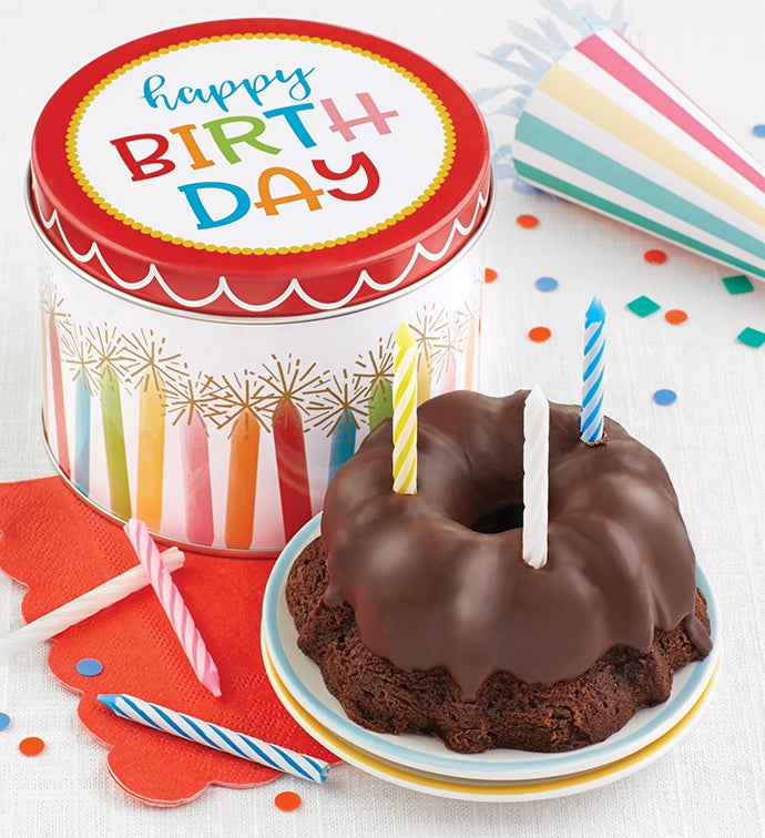 Birthday Mini Chocolate Cake and Gift Tin