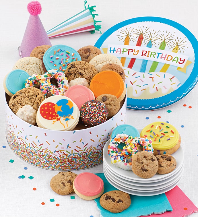 Image of Musical Birthday Gift Tin Treats Assortment