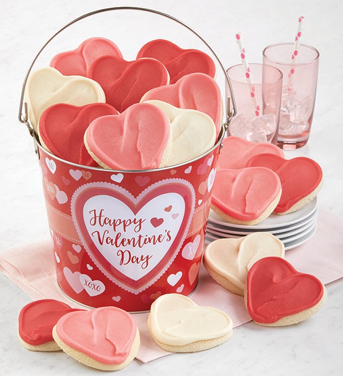 Buttercream Frosted Valentine Cookie Pail