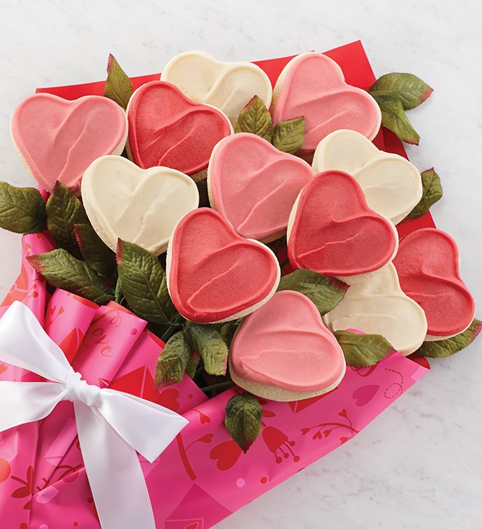 Image of Cheryl's Long Stemmed Buttercream Frosted Cookie Flowers Cheryls 12