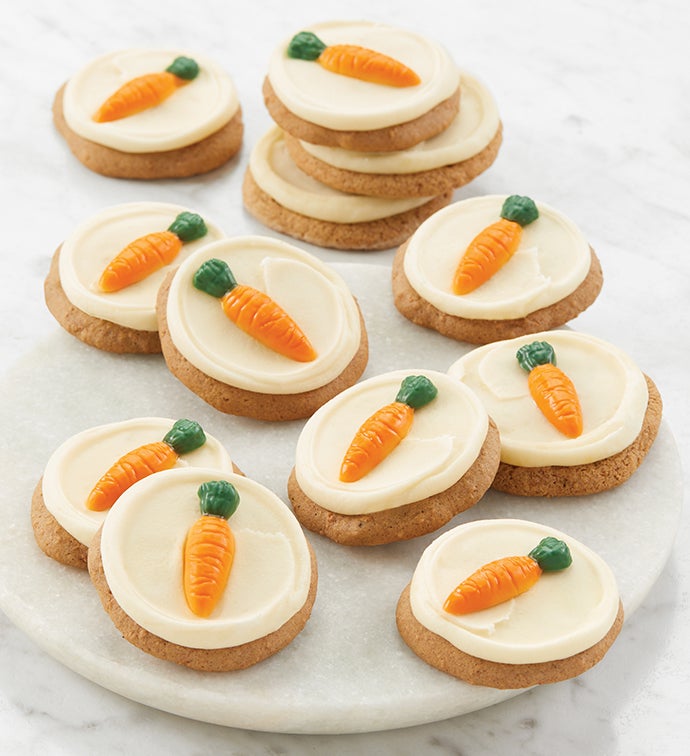 Buttercream-Frosted Walnut Carrot Cake Cookies Case