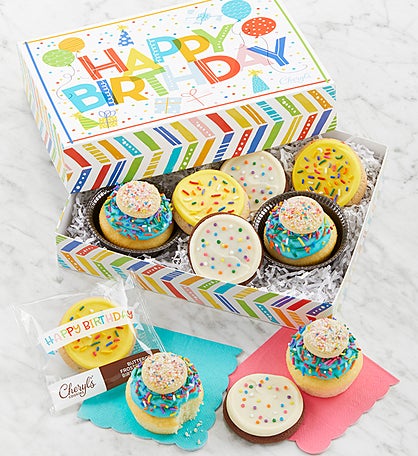 Buttercream-Frosted Birthday Cupcakes & Cookies