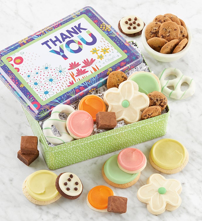 Thank You Cookie Gift Tin   Treats Assortment