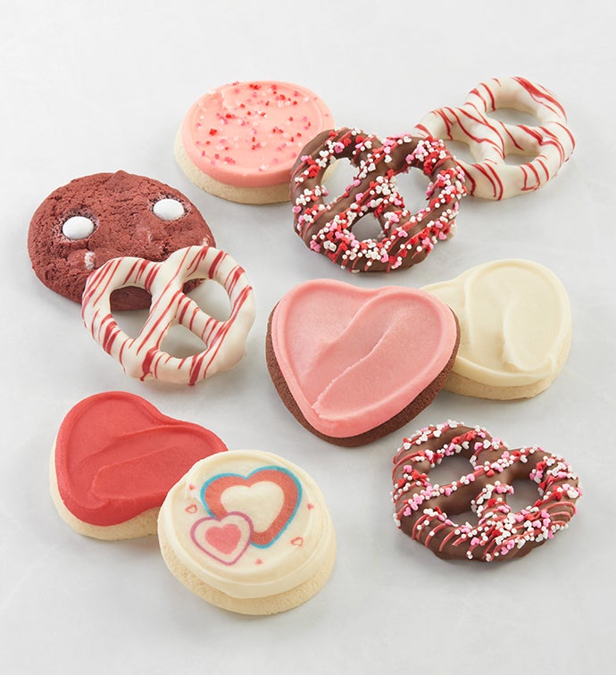 Buttercream Frosted Cookies & Pretzels