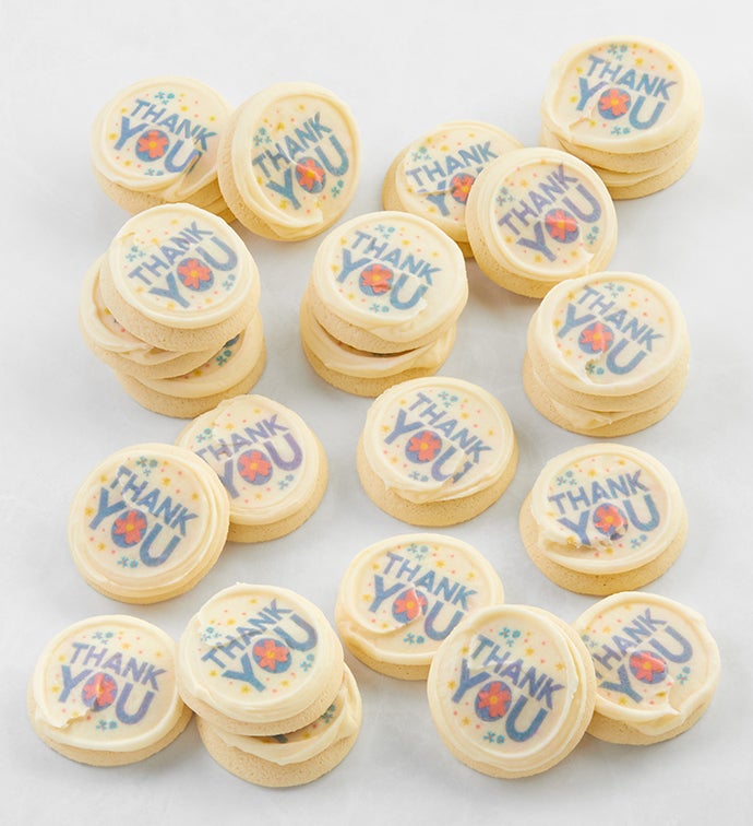 Premier Buttercream-Frosted Thank You Sugar Cookies
