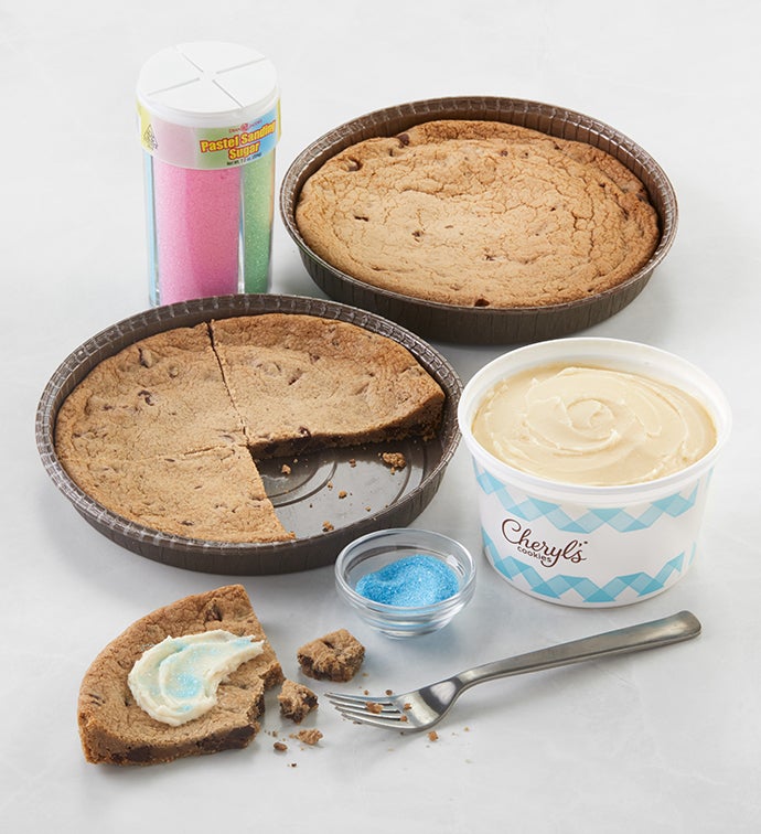 Monster Chocolate Chip Cookies Frosting, and Sprinkles