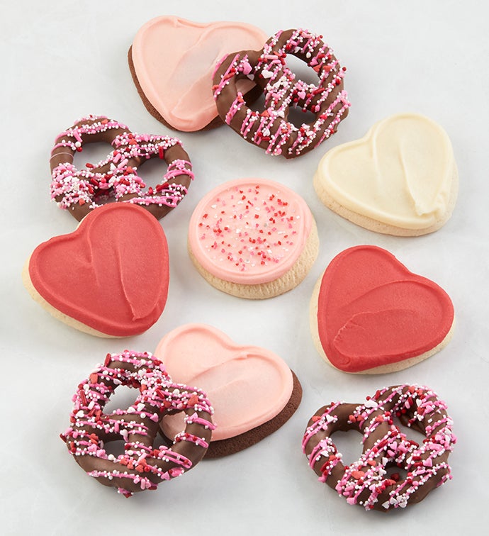 Buttercream Frosted Cookies & Pretzels