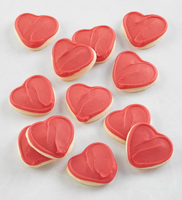 Red Buttercream Frosted Heart Shaped Sugar Cookie Flavor Box