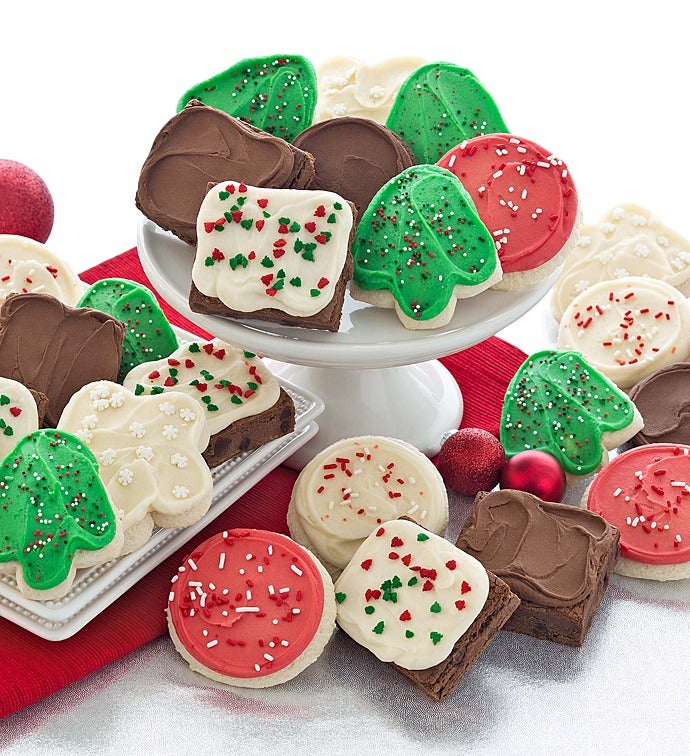 Buttercream Frosted Holiday Cookies and Brownies